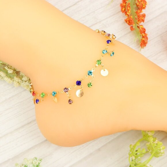 "Handmade Anklet – Elegant & Delicate Jewelry for Women | UNVRC1193 - Picture 10 of 10